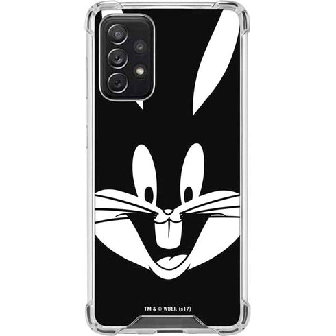 Looney Tunes Bugs Bunny Plain Black and White Galaxy A72 5G Clear Case